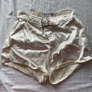 Retro Satin 70s High Waisted Shorts
